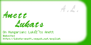 anett lukats business card